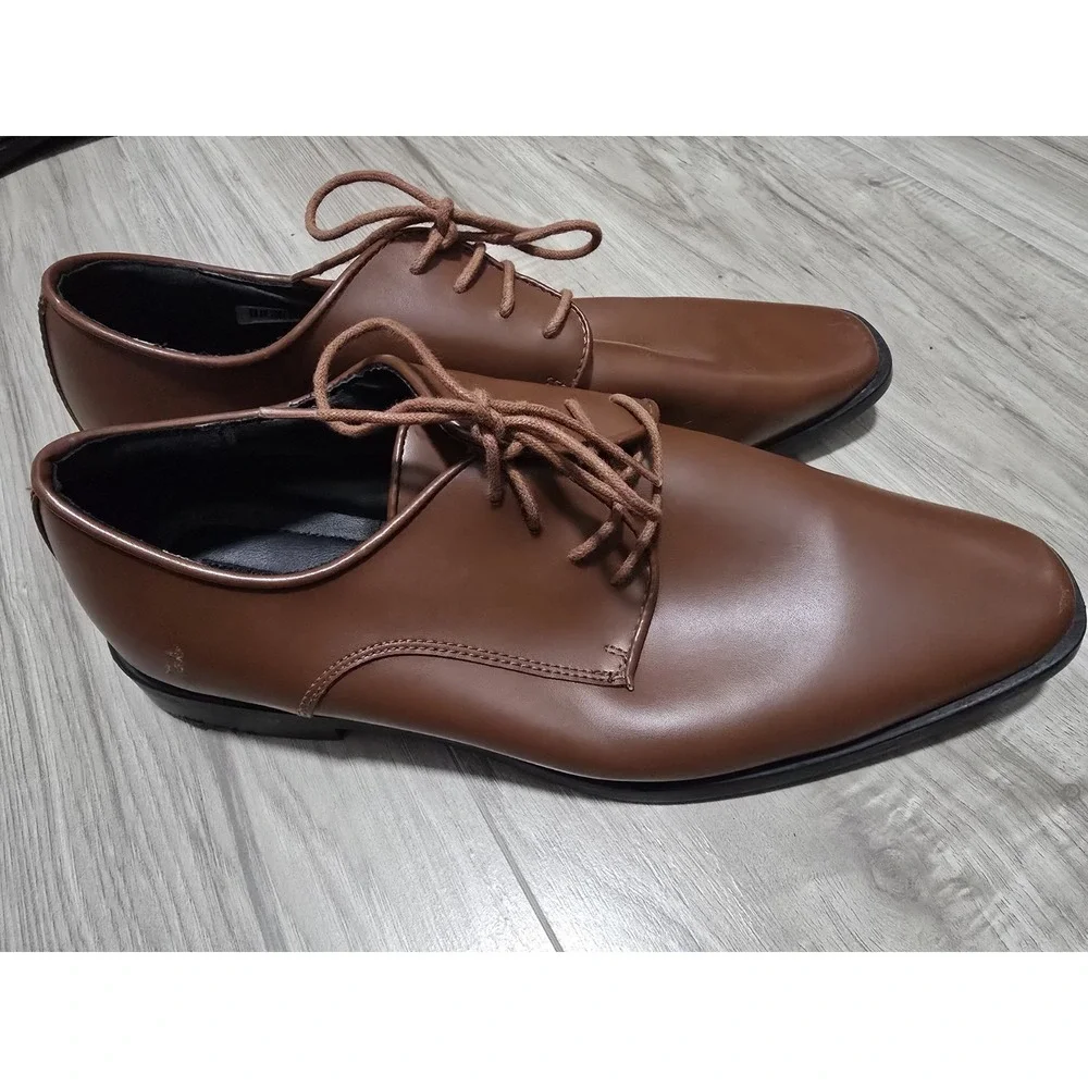 Joseph Abound Mens Dress Shoes Brown Leather Size 11